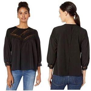Elegant Black Joie Margette Top
